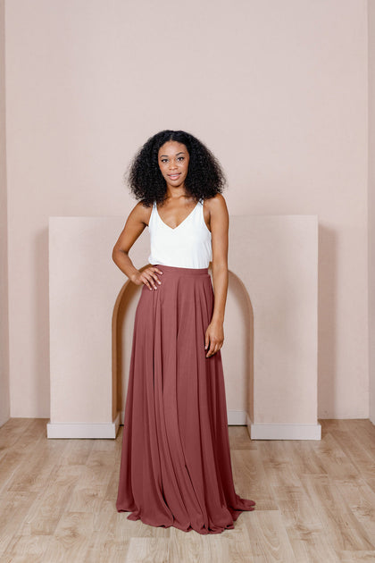 Lola Chiffon Skirt | Made To Order - Rosewood