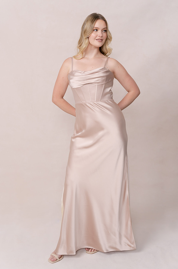 London Convertible Satin Dress | Made to Order Pistachio London Convertible Satin Dress | Made to Order Pistachio