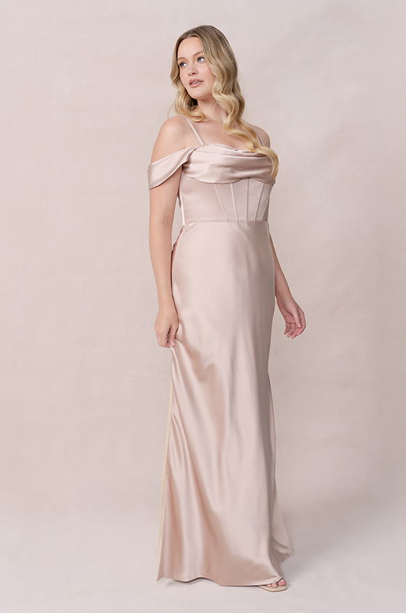 London Convertible Satin Dress London Convertible Satin Dress