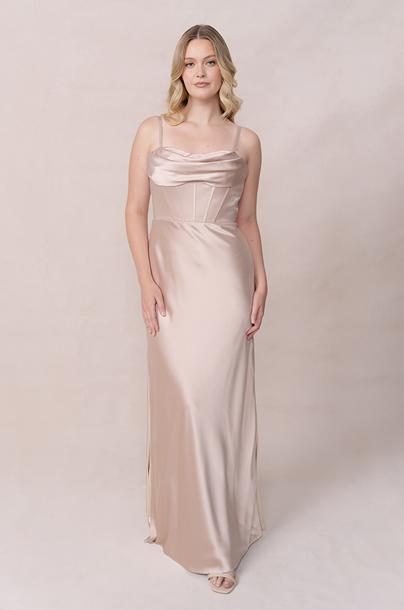 London Convertible Satin Dress | Made To Order Pistachio London Convertible Satin Dress | Made To Order Pistachio