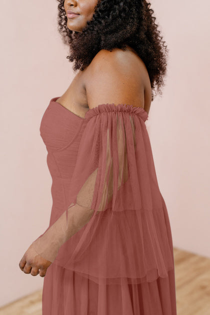 Tulle Long Sleeves | Made To Order | Cinnamon Rose