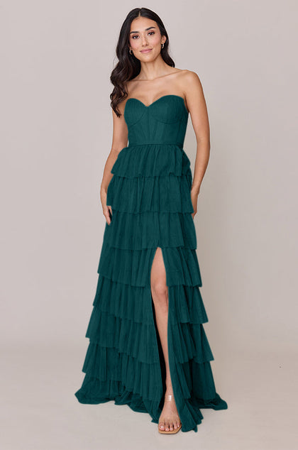 Lucia Tulle Dress | Made To Order | Classic Emerald