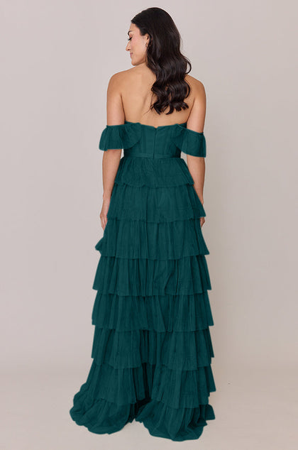 Lucia Tulle Dress | Made To Order | Classic Emerald