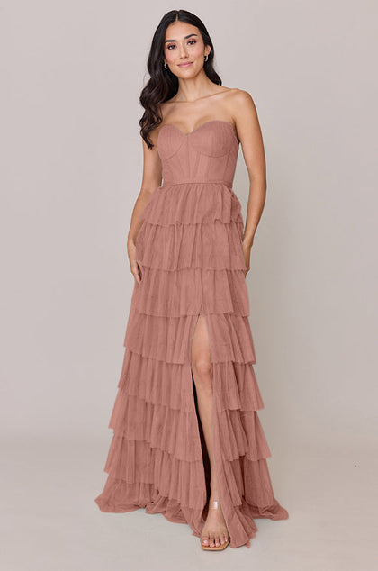 Lucia Tulle Dress | Made To Order | Desert Rose