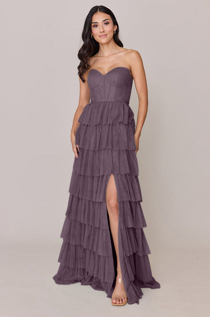 Lucia Tulle Dress | Made To Order | Dusty Purple