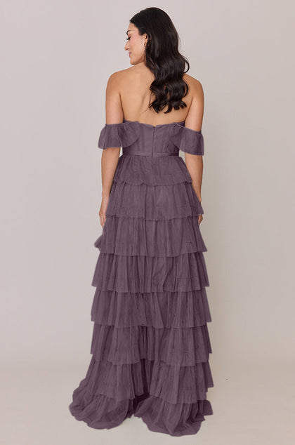 Lucia Tulle Dress | Made To Order | Dusty Purple