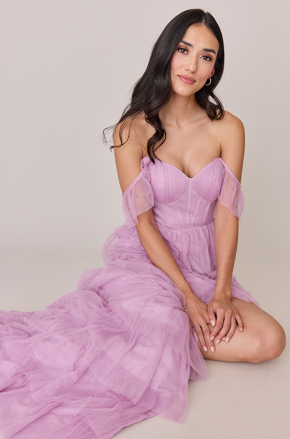 lucia white lotus purple dress Lucia Sequin Lace Dress
