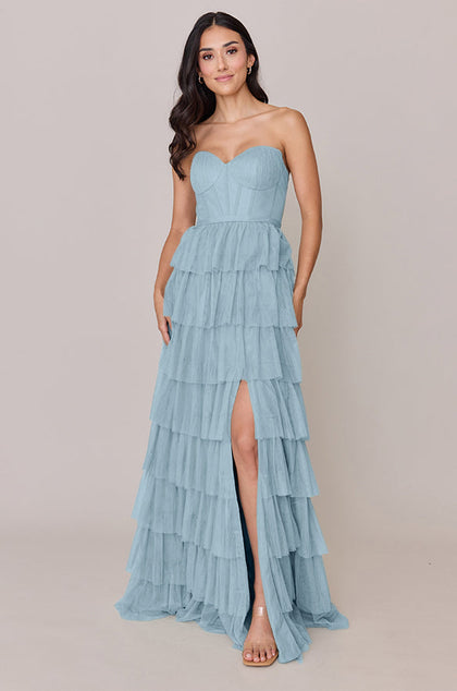 Lucia Tulle Dress | Made To Order | Light Blue