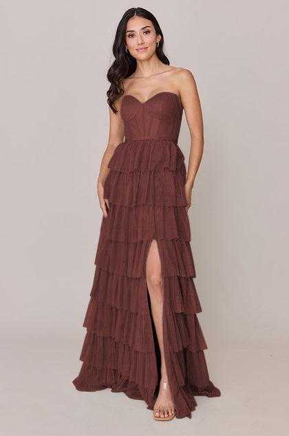 Lucia Tulle Dress | Made To Order | Mahogany