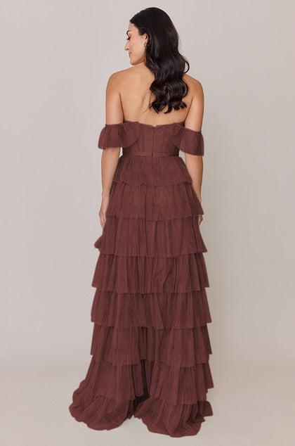 Lucia Tulle Dress | Made To Order | Mahogany