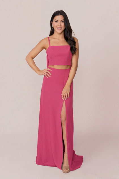 Luna Crepe Skirt | Berry