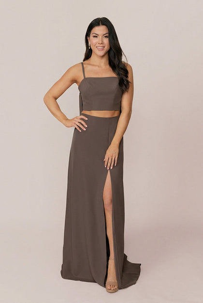 Luna Crepe Skirt | Made To Order - Espresso
