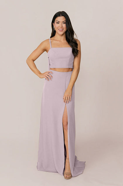 Luna Crepe Skirt | Made To Order - Lilac
