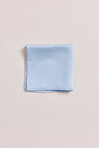 Luxe Sateen Pocket Square | Blue Hydrangea