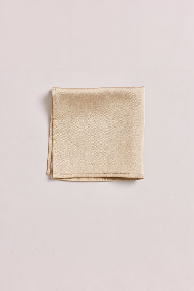 Luxe Sateen Pocket Square | Honey Butter