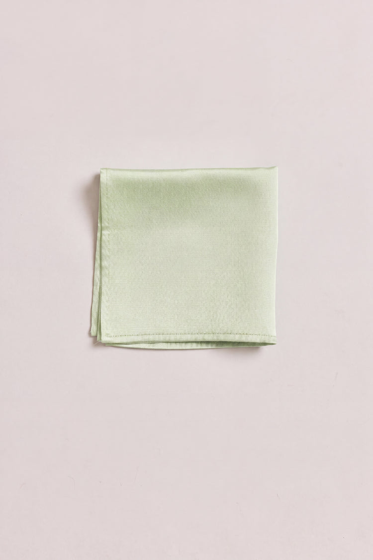 Luxe Sateen Pocket Square | Matcha