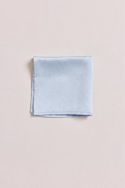 Luxe Sateen Pocket Square | Sky Blue