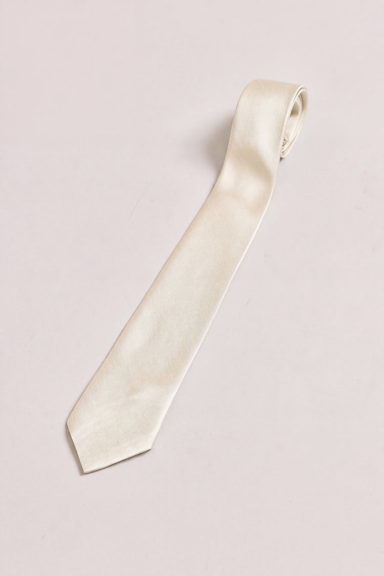 Luxe Sateen Tie | Ivory