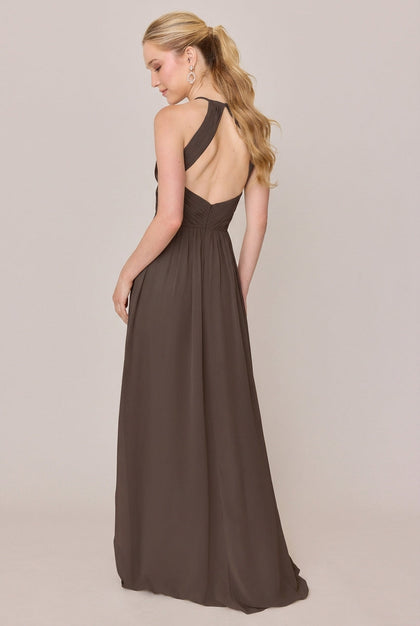 Mackenzie Chiffon Dress | Made To Order | Espresso