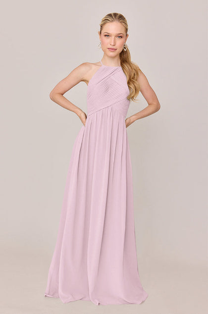 Mackenzie Chiffon Dress | Made To Order | Baby Pink