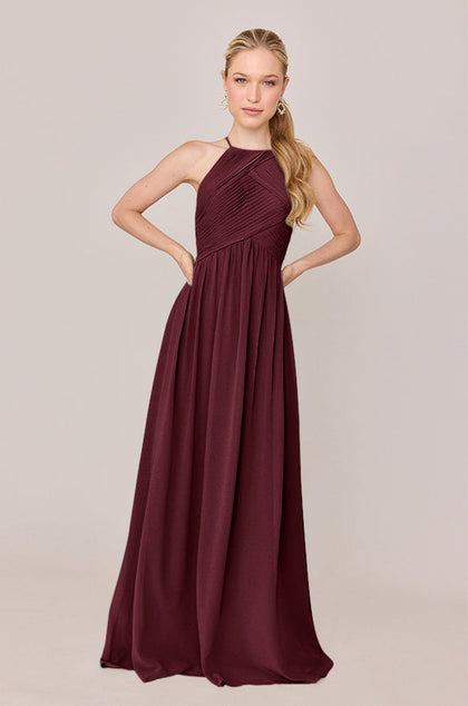 Mackenzie Chiffon Dress | Made To Order | Cabernet