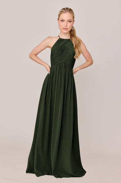 Mackenzie Chiffon Dress | Made To Order | Deep Olive