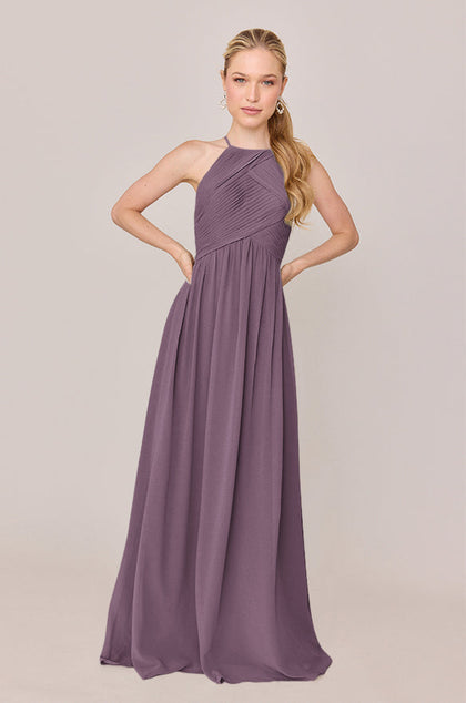 Mackenzie Chiffon Dress | Made To Order | Dusty Purple