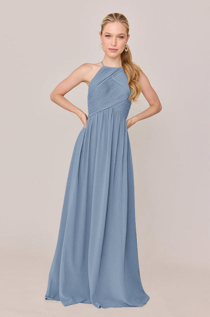 Mackenzie Chiffon Dress | Made To Order | French Blue