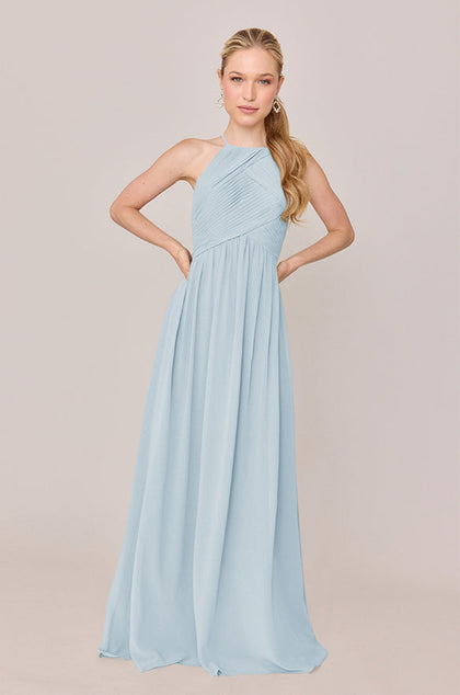 Mackenzie Chiffon Dress | Made To Order | Light Blue