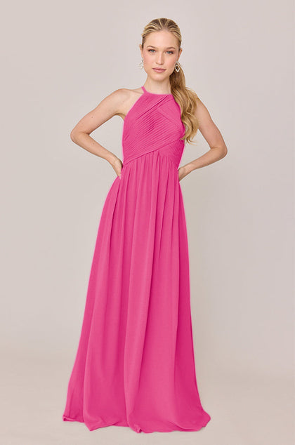 Mackenzie Chiffon Dress | Made To Order | Malibu Pink