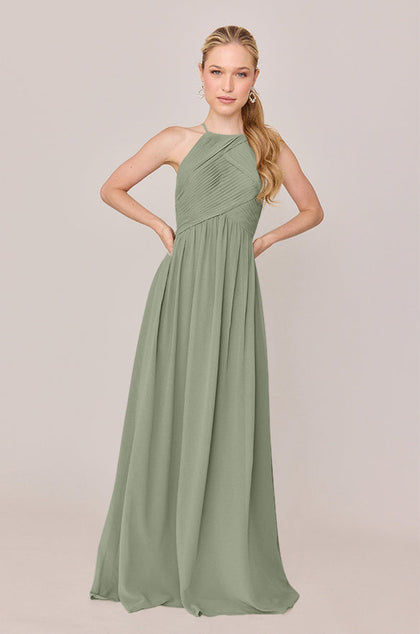 Mackenzie Chiffon Dress | Made To Order | Moss