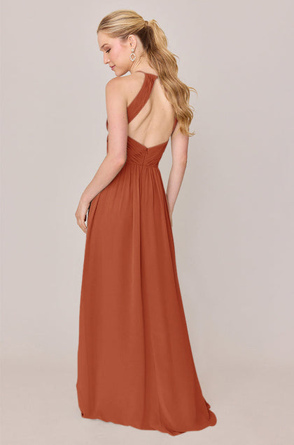 Mackenzie Chiffon Dress | Made To Order | Rust Orange