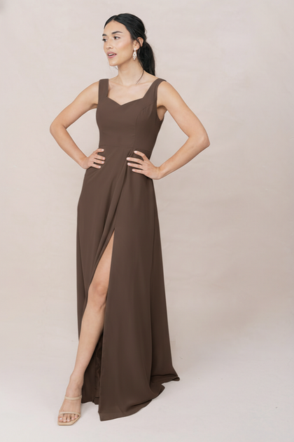 Madeline Convertible Chiffon Dress | Made To Order | Espresso