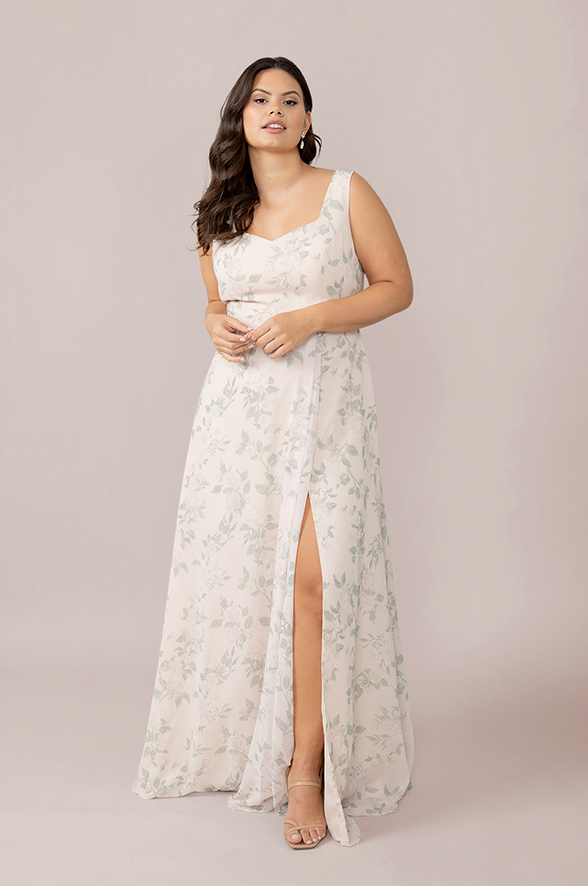 Madeline Convertible Chiffon Floral Print Dress | Made To Order Perfect Pink Meadow Blooms Madeline Convertible Chiffon Floral Print Dress | Made To Order Perfect Pink Meadow Blooms