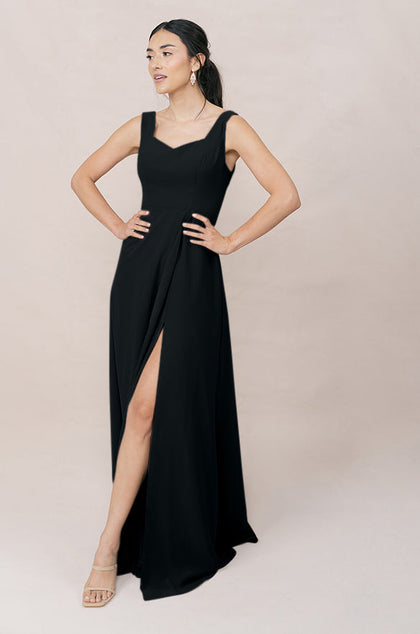 Madeline Convertible Chiffon Dress | Made To Order | Black