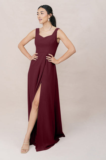 Madeline Convertible Chiffon Dress | Made To Order | Cabernet