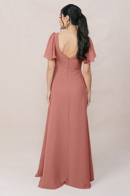 Madeline Convertible Chiffon Dress | Made To Order | Desert Rose