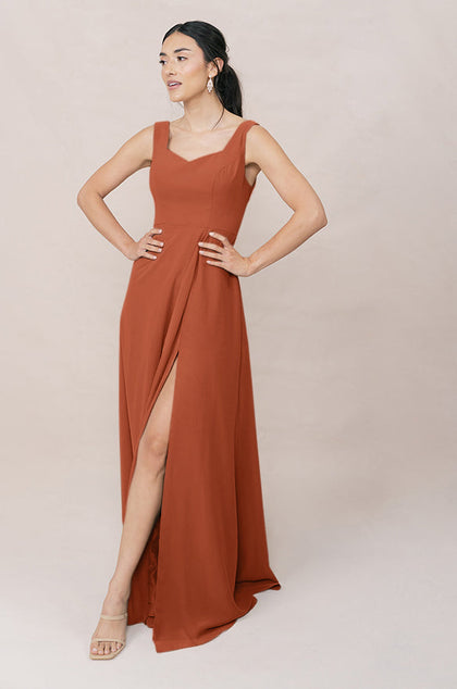 Madeline Convertible Chiffon Dress | Made To Order | Rust