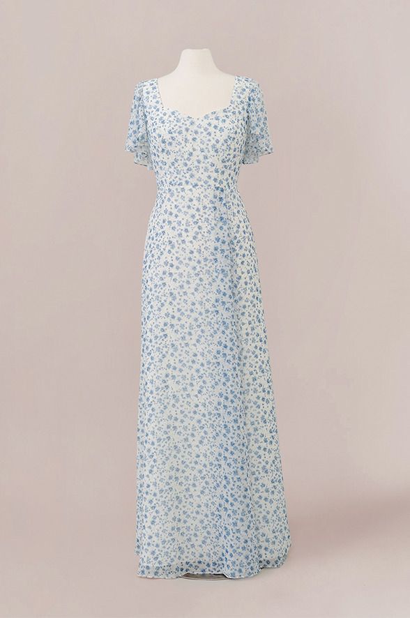 Madeline Convertible Chiffon Floral Print Dress