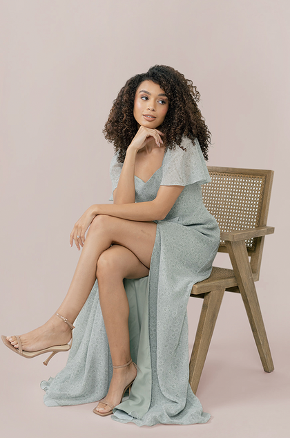 Model: Brinkley; Size: 4; Color: Sage Posey