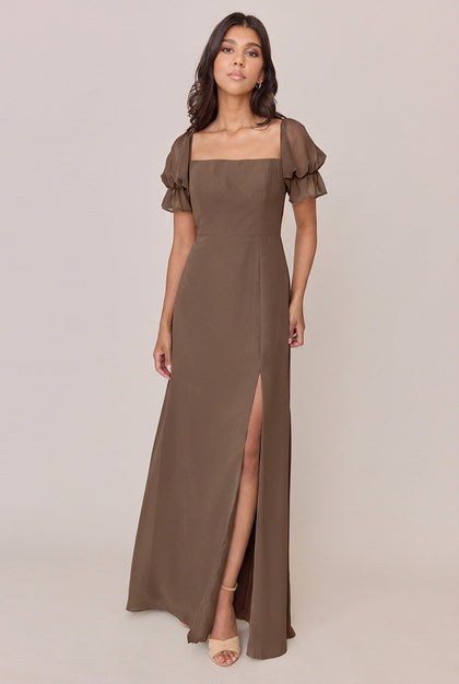 Maeve Chiffon Dress | Made To Order | Truffle