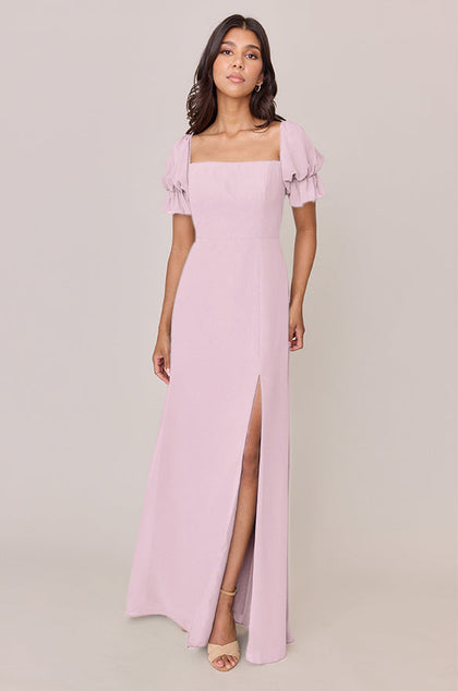 Maeve Chiffon Dress | Made To Order | Baby Pink
