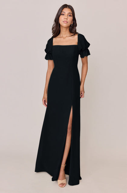 Maeve Chiffon Dress | Made To Order | Black