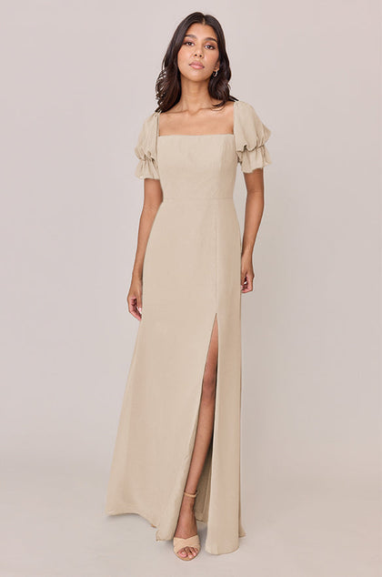 Maeve Chiffon Dress | Made To Order | Champagne