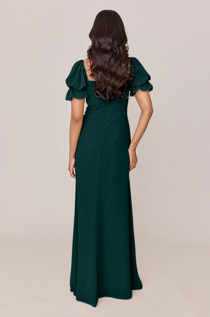 Maeve Chiffon Dress | Made To Order | Classic Emerald