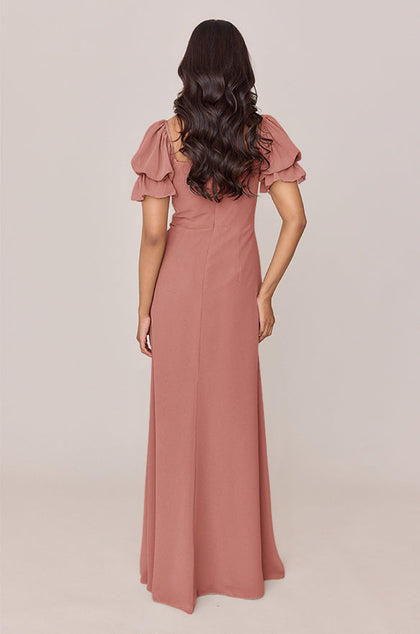 Maeve Chiffon Dress | Made To Order | Desert Rose
