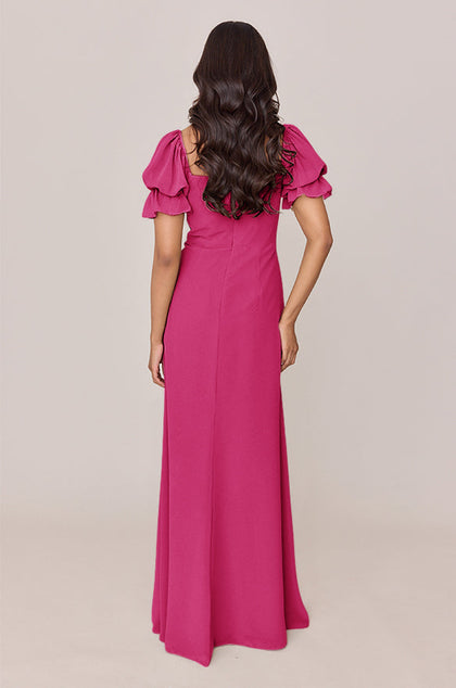 Maeve Chiffon Dress | Made To Order | Hot Pink