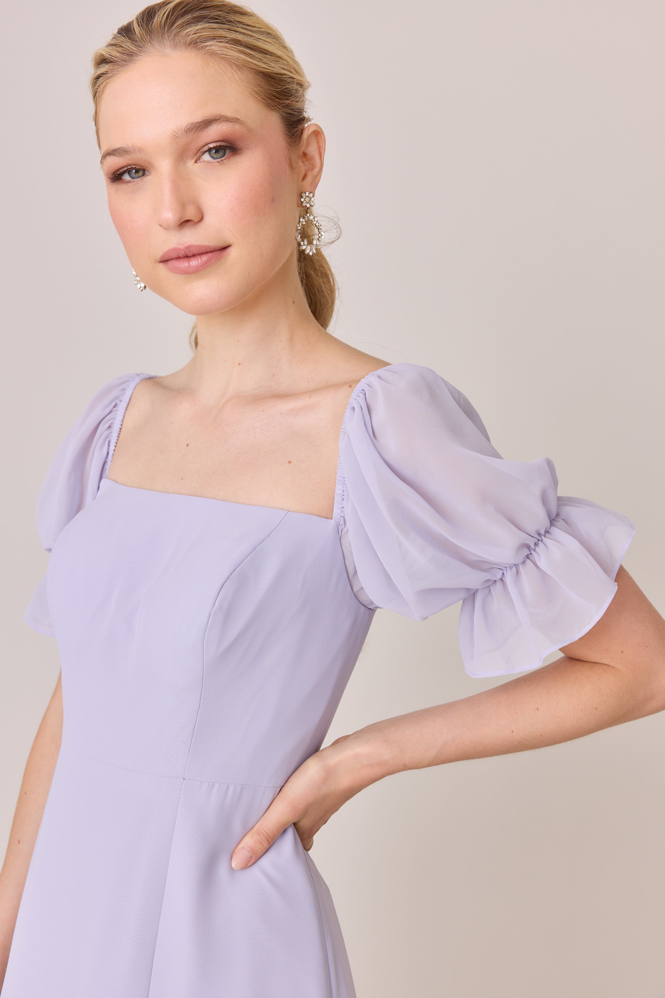 maeve ruffled-neckline pleated dress Maeve + Ruffled-Neckline Pleated Dress