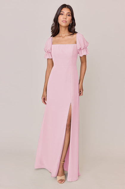 Maeve Chiffon Dress | Made To Order | Perfect Pink