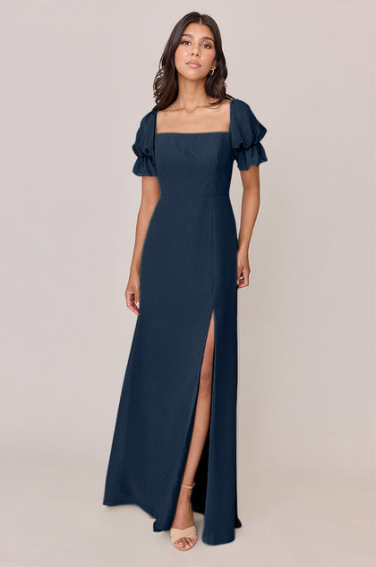 Maeve Chiffon Dress | Made To Order | Romantic Blue